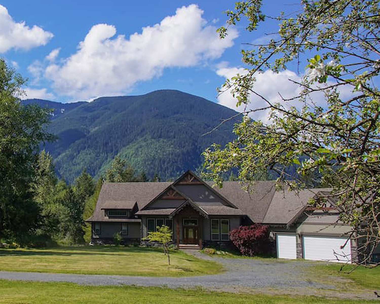 Front with mountains